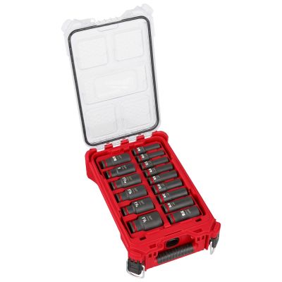MLW49-66-6802 image(0) - Milwaukee Tool SHOCKWAVE Impact Duty Socket 1/2&rdquo; Dr 15PC SAE PACKOUT Set