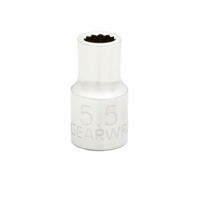 KDT80199 image(0) - GEARWRENCH 1/4 Inch Drive 12 Point Standard Metric Socket 5.5mm