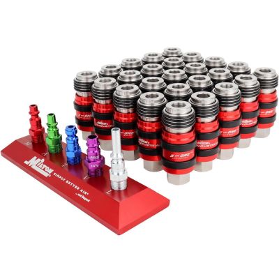 MIL1750BK-DSPKIT image(0) - Milton Industries Universal Safety Exhaust Coupler 25 Piece Display Pack