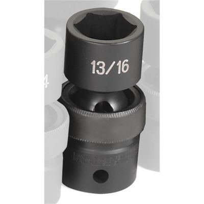 GRE2026U image(0) - Grey Pneumatic 1/2" Drive x 13/16" Standard Universal Socket