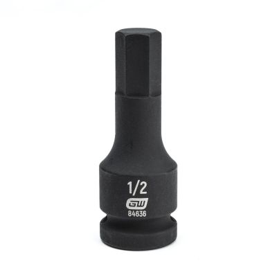 KDT84636 image(0) - GEARWRENCH 1/2 Inch Drive Hex Bit Impact SAE Socket 1/2 Inch