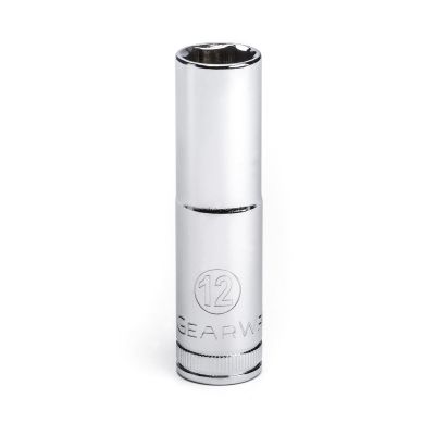 KDT80394D image(0) - GEARWRENCH 3/8 Inch Drive 6 Point Deep Metric Socket 12mm