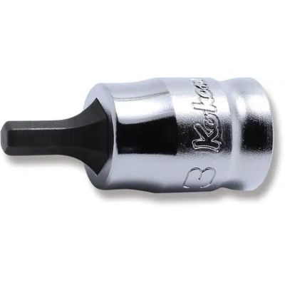 KKN2010MZ-25-3 image(0) - Ko-ken USA 2010MZ.25-3 1/4 Square Drive Bit Socket 3 mm 6 Point Length 25 mm Z-series