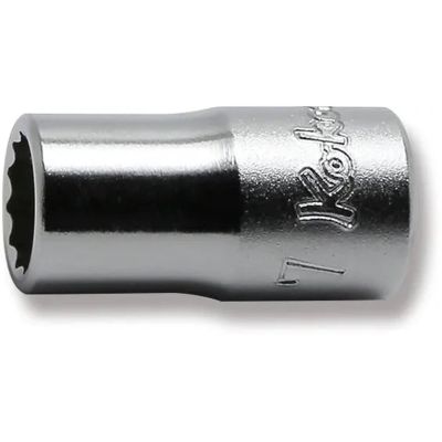 KKN2405M-7 image(0) - Ko-ken USA 2405M-7 1/4 Square Drive Socket 7 mm 12 Point Length 22 mm