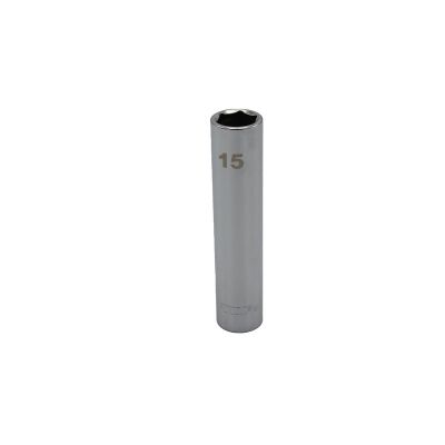 VIMEDM415 image(0) - VIM Tools 15MM EXTRA DEEP SOCKET 6 POINT 1/4" DR