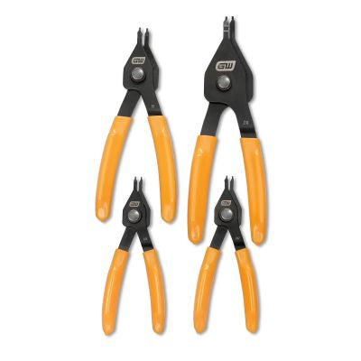 KDT89712 image(0) - GEARWRENCH 4 Piece Convertible Push Button Snap Ring Pliers Set