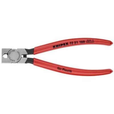 KNP7221-160 image(0) - KNIPEX Diagonal Pliers for Flush Cutting Plastics 85&deg; Angled 6 1/4 Inch