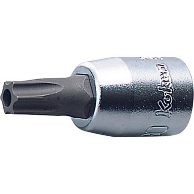 KKN2025.28-T27 image(0) - Ko-ken USA 2025.28-T27 1/4 Sq. Dr. TORX&Acirc;&reg; T27 Bit Socket - Length 28mm