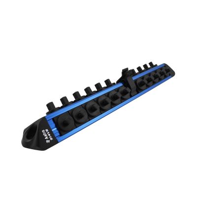 AST914VB image(0) - Astro Pneumatic 1/4 Inch Drive V12 Locking Magnetic Socket Organizer for 22 Sockets Plus Ratchet - Blue