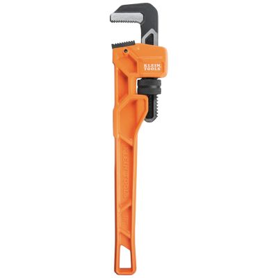 KLE68225 image(0) - Klein Tools Adjustable Cast Aluminum Pipe Wrench, 18-Inch