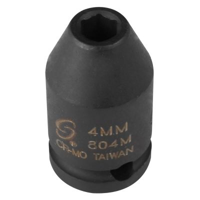 SUN804M image(0) - SUNEX SOCKET IMPACT 4MM 1/4IN. DRIVE STD 6 POINT