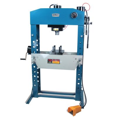 BLI1004859 image(0) - Baileigh HSP-75A - 75 Ton Air/Hand Operated H-Frame Press, 9-3/4" Stoke, CE Approved