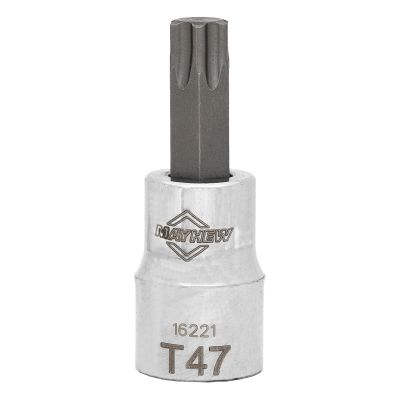 MAY16221 image(0) - Mayhew Mayhew T47 Torx&reg; Short Insert Socket Bit, 3/8-Inch Drive