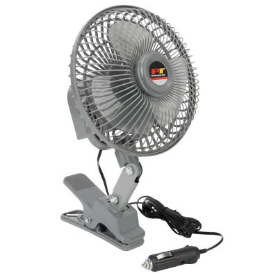 WLMW1658 image(0) - Wilmar Corp. / Performance Tool 12V Oscillating Fan w/Clamp