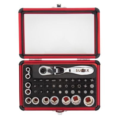 SUN9732 image(0) - SUNEX 44-Piece Mini 1/4 in. Drive Dual Flex