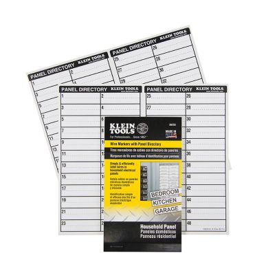 KLE56255 image(0) - Klein Tools Wire Markers, Household Electric Panel w/Directory