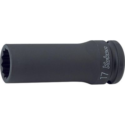 KKN14305M-24 image(0) - Ko-ken USA 14305M-24 1/2 Sq. Dr. Socket 24mm 12 point Length 85mm