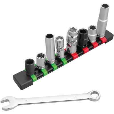 WLMW39001 image(0) - Wilmar Corp. / Performance Tool 9 Piece Master 10mm Socket & Wrench Set