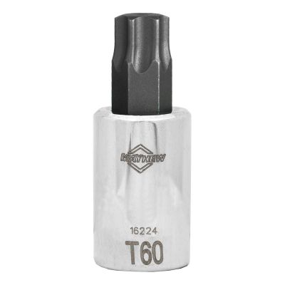 MAY16224 image(0) - Mayhew Mayhew T60 Torx&reg; Short Insert Socket Bit, 1/2-Inch Drive