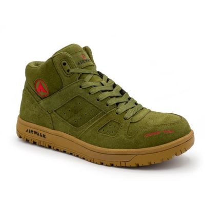 FSIAW6353-10M image(0) - AIRWALK MONGO Mid - Men's Mid Top Shoe - CT|EH|SR - Olive/Gum - Size: 10 - D - (Regular)