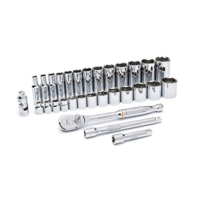 KDT80569 image(0) - GEARWRENCH 30 Piece 3/8 Inch Drive 6 Point Standard & Deep SAE Mechanics Tool Set