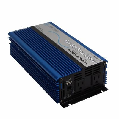 AIMPWRI100012120S image(0) - Aims Power 1000 Watt Pure Sine Power Inverter with USB Port and Remote Port