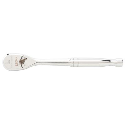 KDT81211XP image(0) - GearWrench 3/8-inch Drive 120XP&trade; Full Polish Chrome Teardrop Ratchet 8-1/4-inch