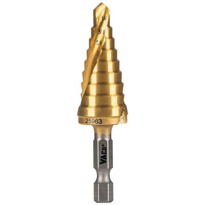 KLE25963 image(0) - Klein Tools 9-Step Drill Bit, Double-Fluted, 1/4-Inch to 3/4-Inch