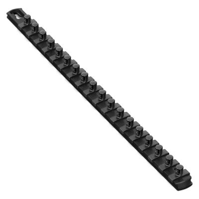 ERN8421 image(0) - Ernst Mfg. 18 Inch Socket Organizer w/Twist Lock Clips - Black-3/8 Inch
