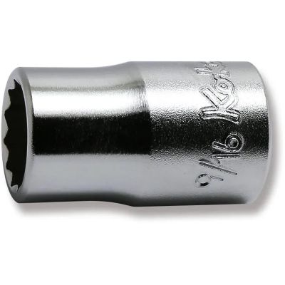 KKN4405A-9-16 image(0) - Ko-ken USA 4405A-9/16 1/2 Square Drive Socket 9/16 12 Point Length 37 mm