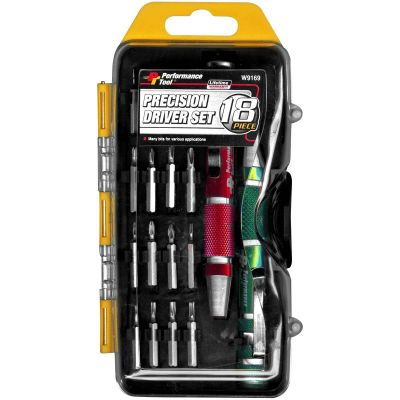 WLMW9169 image(0) - Wilmar Corp. / Performance Tool 18-Piece Precision Screwdriver Set