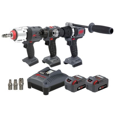 IRTIQV20-3D2WDXS image(0) - Ingersoll Rand 20V Cordless Combo Tool Kit, D3411 1/4 Inch Screwdriver, D5241 1/2 Inch Hammer Drill, W7153 DXS Impact