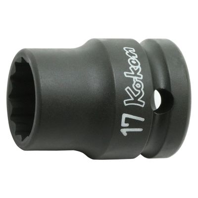 KKN14406M-19 image(0) - Ko-ken USA 14406M-19 1/2 Sq. Dr. Socket 19mm 12 point Length 38mm Thin walled