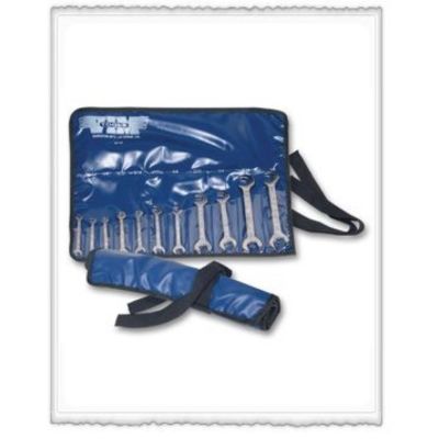 VIMAW343 image(0) - VIM Tools 11/32 Inch Angle Wrench 15 X 80 Degree Flat Profile Open End Wrench