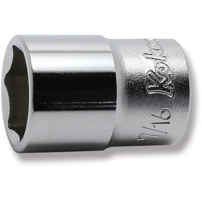 KKN2400A-7-16 image(0) - Ko-ken USA 2400A-7/16 1/4 Square Drive Socket 7/16 6 Point Length 22 mm
