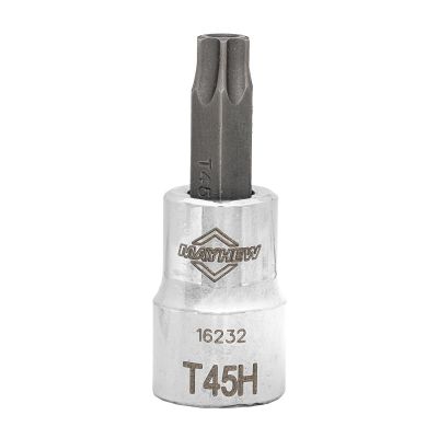 MAY16232 image(0) - Mayhew Mayhew T45H Tamper Torx&reg; Short Insert Socket Bit, 3/8-Inch Drive