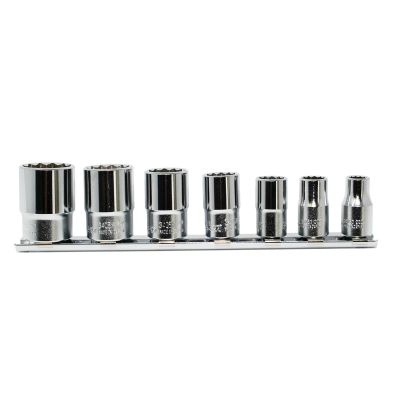 KKNRS3405W-7 image(0) - Ko-ken USA RS3405W/7 3/8 Sq. Dr. Socket set Whitworth 1/8-1/2 12 point 200mm  7 pieces