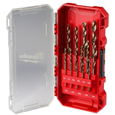 MLW48-89-2370 image(0) - Milwaukee Tool RED HELIX Cobalt Drill Bit Set - 15PC