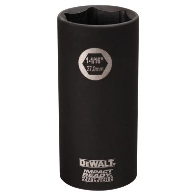 DWTDW22952 image(0) - DEWALT 1-1/16-Inch Impact Ready Deep Socket For 1/2-Inch Drive