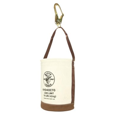 KLE5104VT image(0) - Klein Tools Leather Bottom Bucket with Top
