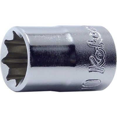 KKN3415A-5-16 image(0) - Ko-ken USA 3415A-5/16 3/8 Square Drive Socket 5/16 Double Square Length 26 mm