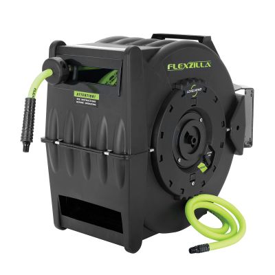 LEGL8306FZ image(0) - Legacy Manufacturing Flexzilla Pro Retractable Air Hose Reel with Levelwind Technology, 3/8" x 75'