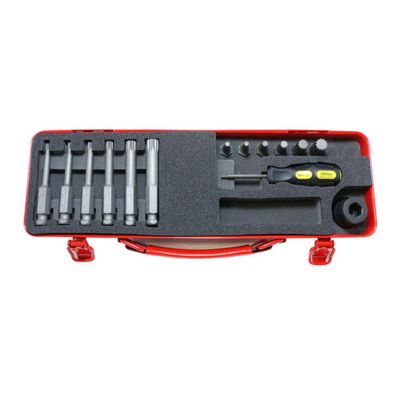 KKN14210X image(0) - Ko-ken USA 14210X 1/2 Sq. Dr. Bit + Bit Holder Set XZN M4-M12  14 pieces