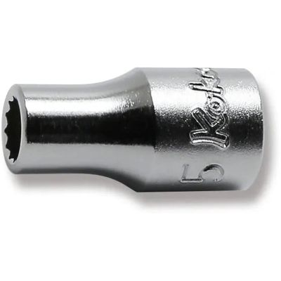 KKN2405M-5 image(0) - Ko-ken USA 2405M-5 1/4 Square Drive Socket 5 mm 12 Point Length 22 mm