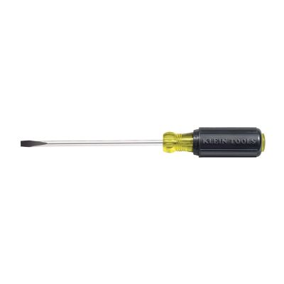 KLE605-10 image(0) - Klein Tools Screwdriver Cushn-Grip Cabinet Tip 1/4"x10"