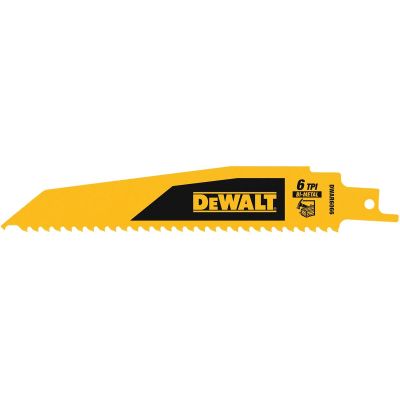 DWTDWAR6066N25 image(0) - DEWALT 6IN 6TPI DEMO RECIP BLD 1-CT