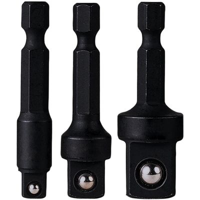 GRE1403HA image(0) - Grey Pneumatic 3 Piece 1/4" Hex to Square Socket Adapter Set