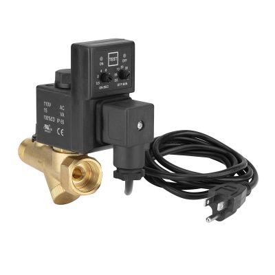 LEGDRAIN013 image(0) - Legacy Manufacturing Flexzilla&trade; Pro Air Compressor Timed Water Drain with Noise Reduction Filter, Black