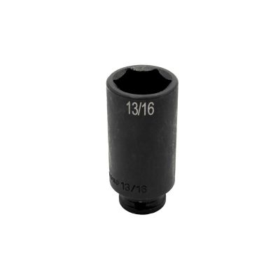 VIMIMP61316D image(0) - VIM TOOLS 13/16 Inch X 3/8 Inch Drive SAE Cr-Mo Impact Socket - Deep