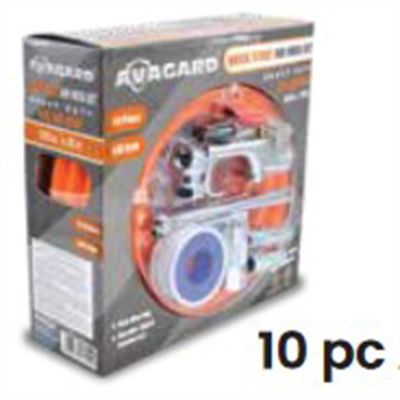 BLBPV3825KIT1 image(0) - BluBird Avagard PVC Air Hose Assembly 3/8" x 25' w/ 9 Pc Steel Accessory Kit